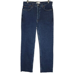 Re/Done High Rise Stove Pipe Jeans